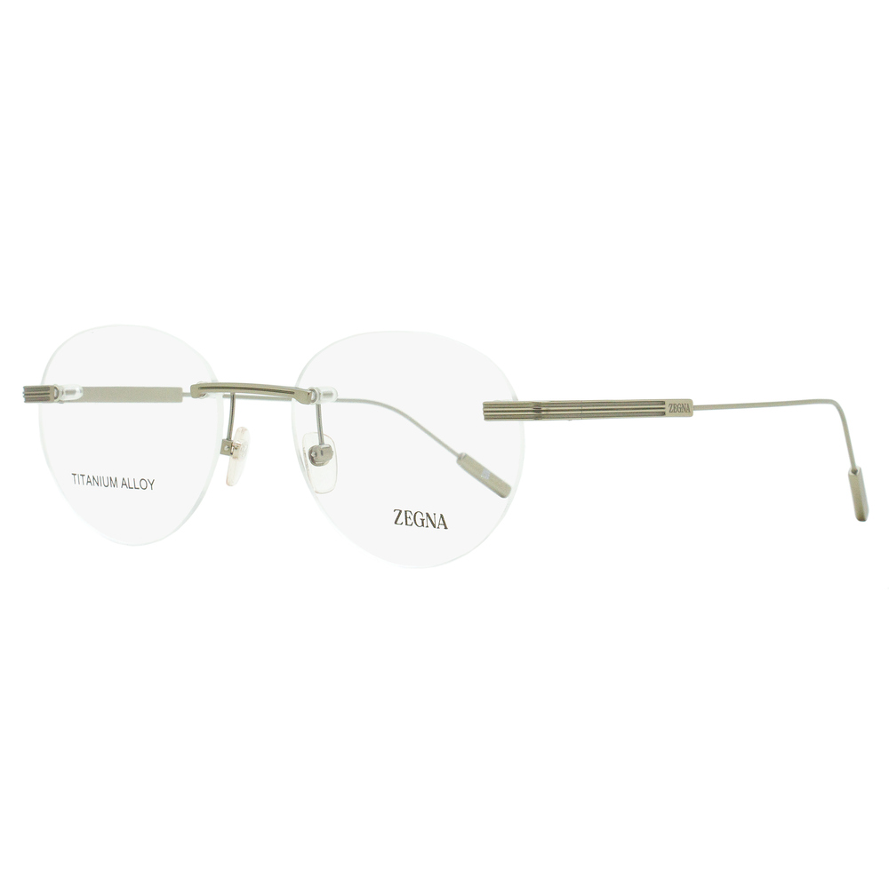 Zegna Rimless Titanium Eyeglasses EZ5263-H 017 Matte Palladium 53mm